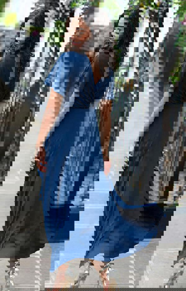 Alie Street London Waterfall Dress Petite - Navy