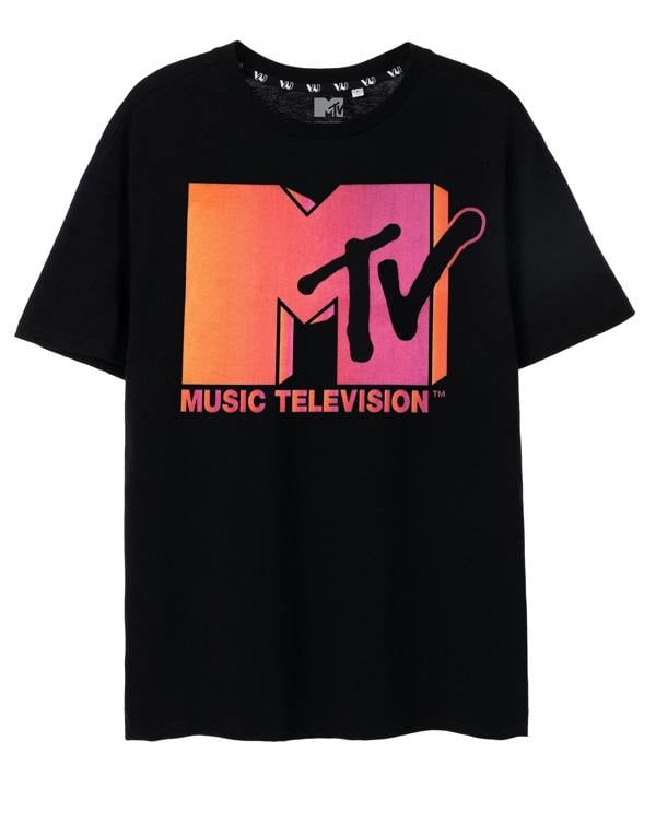 MTV Unisex Black Ombre Short Sleeved T-Shirt