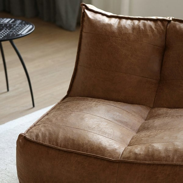Nalany Lazybag style Bean Bag, Leathaire-Weilai Concept-Weilai Concept