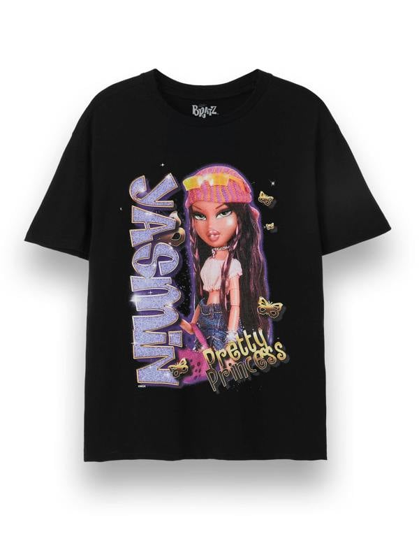 Bratz Womens Black Yasmin Short Sleeved T-Shirt