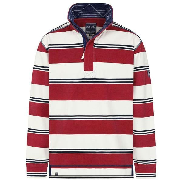 Lazy Jacks Mens Pique Sweatshirt - Rouge