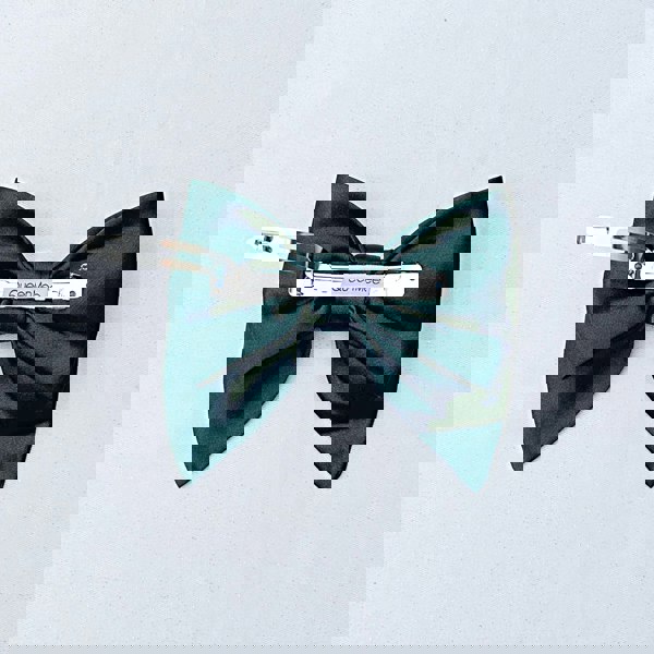 Green Satin Hair Bow Hair Clip