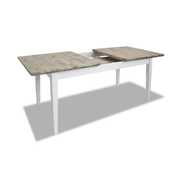 Statement Furniture Florence Rectangle Extending Kitchen Dining Table with Center Extension Leaves