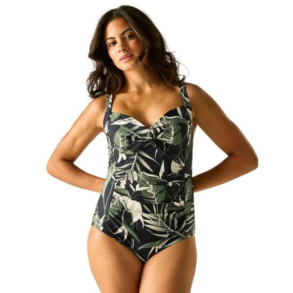 Regatta Womens/Ladies Sakari Tropical Tummy Control One Piece Swimsuit - Dark Tropical - 