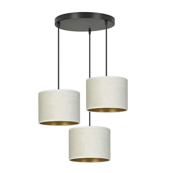 Emibig HILDE Pendant lamp 3 x E27 Black with White Shade