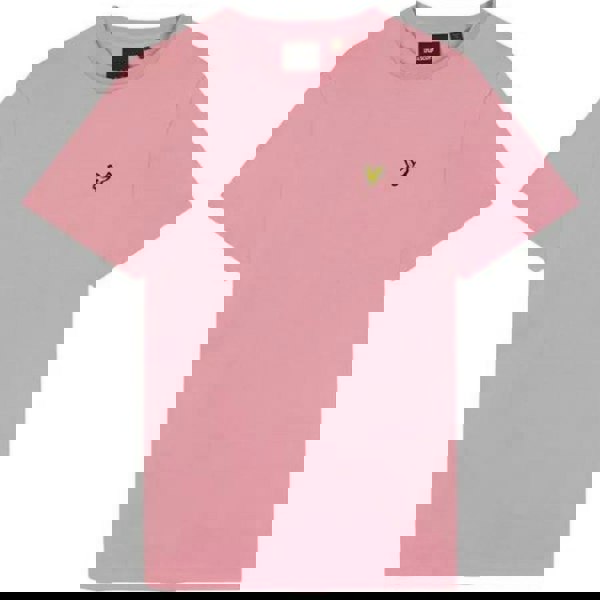 Lyle & Scott Brand Chest Logo Palm Pink T-Shirt