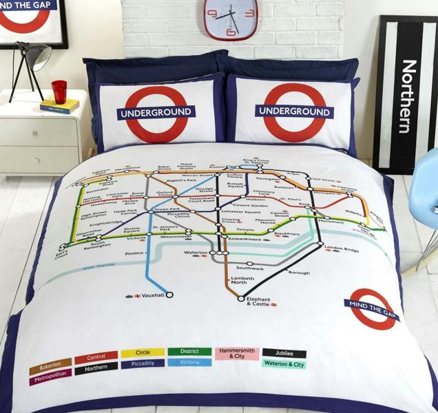 London Underground Double Duvet Cover