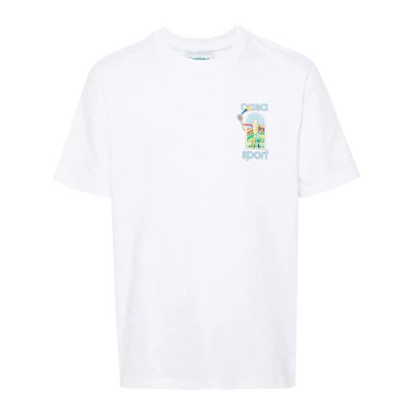 Casablanca Printed Coloré Le Jeu Colore Printed T-Shirt in White T-Shirt   in  White