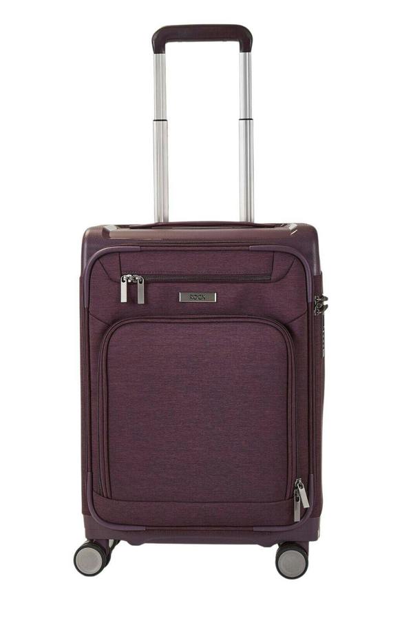 Rock Luggage Lightweight Soft Suitcase 4 Wheel Luggage Travel Trolley Cases Cabin Bags