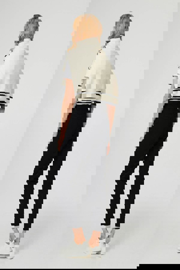 Black | High Waist Slim Fit Cropped Jeans
