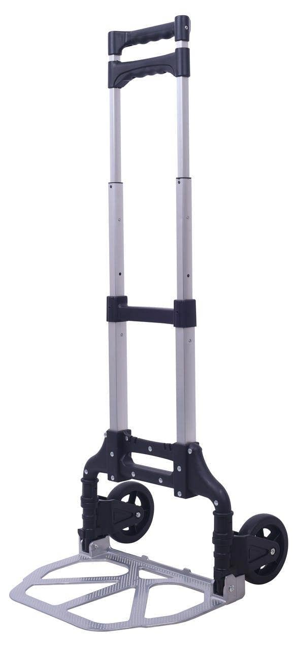 Workhorse Mini Compact Folding Sack Truck - Telescopic Handle with 2 Solid Tyres, 60kg Capacity