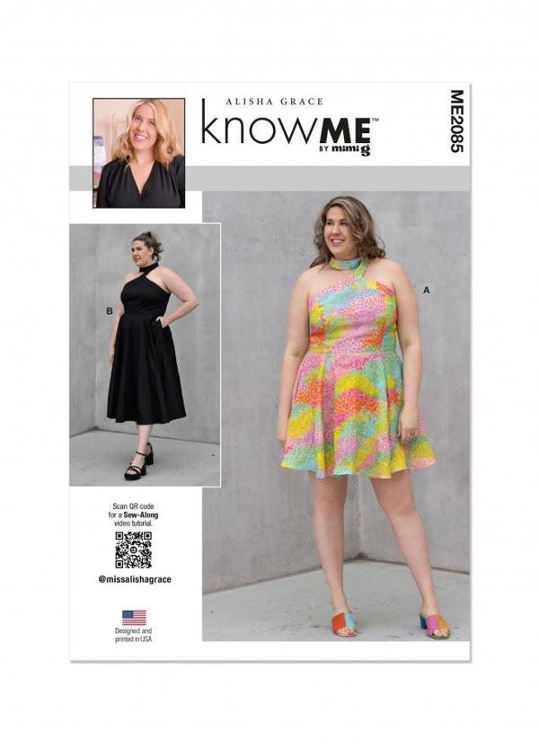 Know Me Sewing Pattern 2085, Dresses for Women, K5 (8-10-12-14-16) - Intermediate