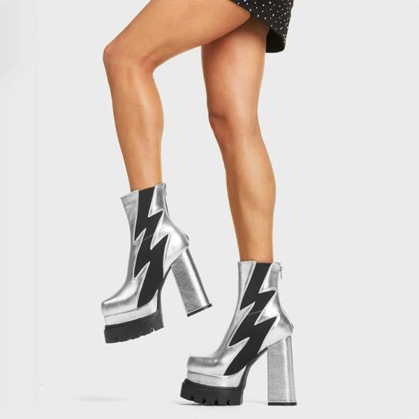 Lamoda Count Me In Women Silver Platform Sandals Stylish Comfort Modern Look