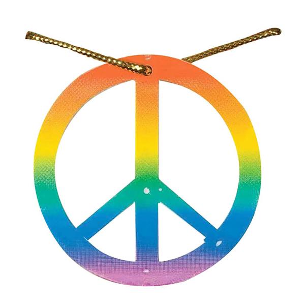 Bristol Novelty Unisex Adults Rainbow Peace Medallion - Rainbow - 