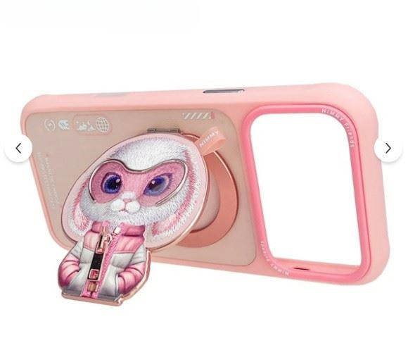 Nimmy Friends Nimmy Cool & Cute 2.0 Rabbit Case with MagSafe Stand for iPhone 17 Pro 6.3" Pink - N-YJKM-CXZJZH-IP17-PRO-08