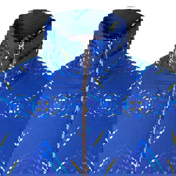 David WeJ Ethnic Print Padded Gilet - Blue Multi