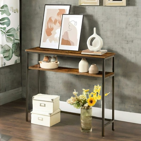 Rafaelo Mobilia Console Table With 2 Shelves