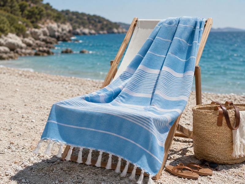 Bellissimo Home Lightweight Cotton Hammam Beach Towel | Large 95 x 170cm