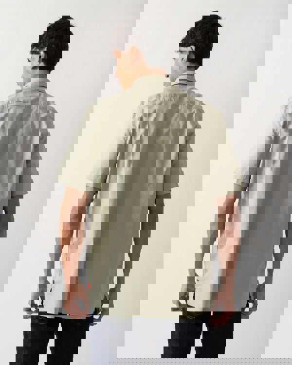 HUGO Ebor Relaxed Fit Mens Stretch Cotton Shirt - Open Green 391