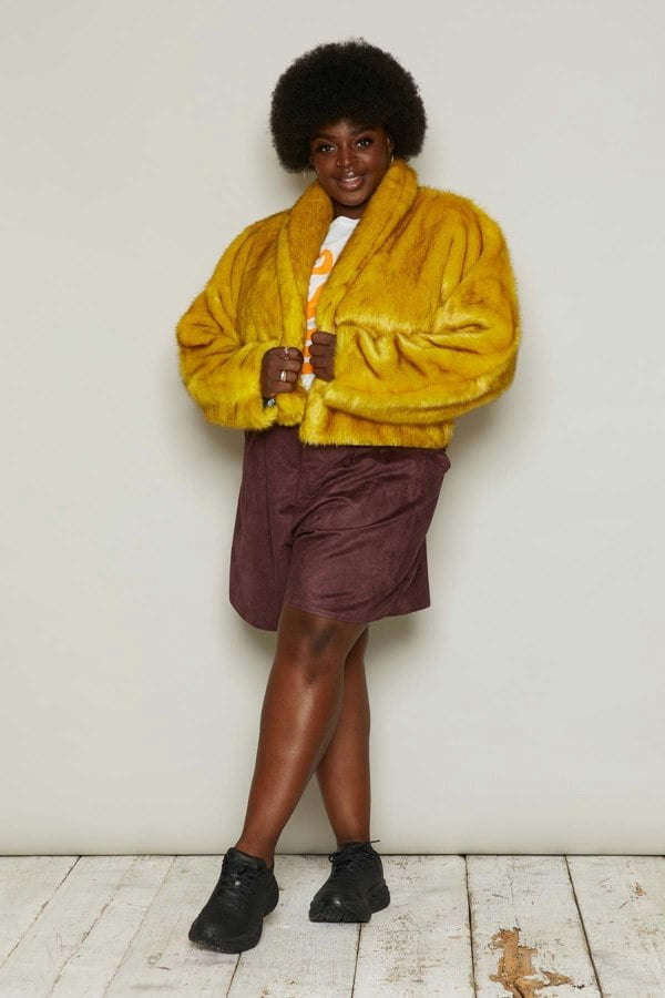 Bo Carter Tiffany Faux Fur Jacket - Goldfinch