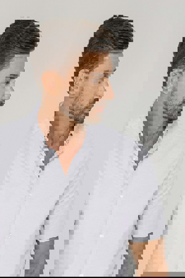 ENORSIA Mens Solid Short Sleeve Shirt