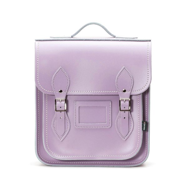 Zatchels Handmade Leather City Backpack - Pastel Violet