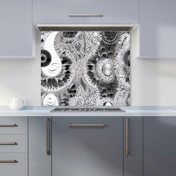 Warren Reed - Designer Abstract Moon and Sun Kitchen Splashback