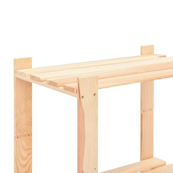 Berkfield 3-Tier Storage Racks 3 pcs 60x38x90 cm Solid Pinewood 150 kg