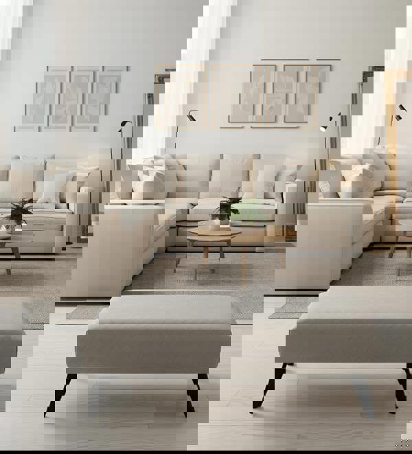 ISTOOLS Premium Stitched Footstool Bench & Coffee Table – Non-Storage