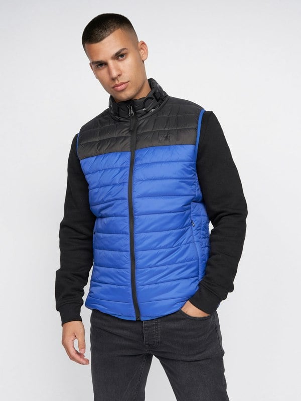 Crosshatch Presnell High Neck Gilet Blue