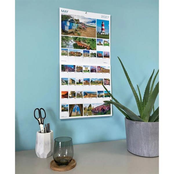 Around Britain 365 Photos Calendar 2027, Wall Calendars, Month To View, Travel, Gift