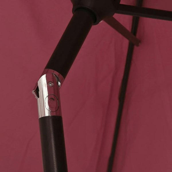 Berkfield Parasol Burgundy 200x224 cm Aluminium
