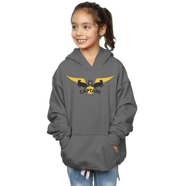 Harry Potter Girls Hufflepuff Captain Hoodie - Charcoal