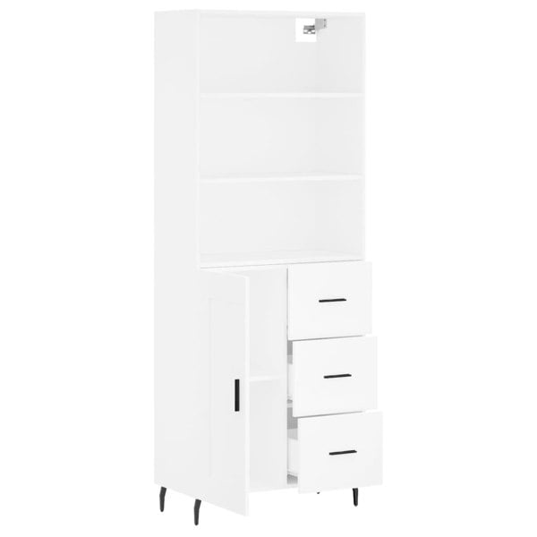 Berkfield Highboard White 69.5x34x180 cm Engineered Wood