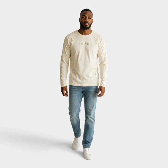 Adidas Teamgeist Long Sleeve Tee Cream White