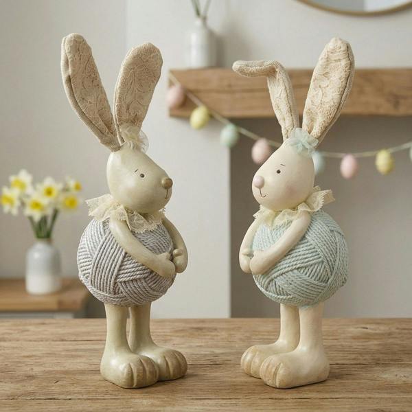 Garden Greatness Springtime Duo Standing Rabbit Ornament