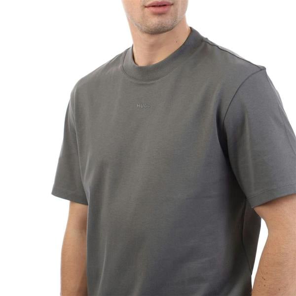 Hugo Mens Dapolino Logo Printed Relaxed Fit T-Shirt - Grey - 