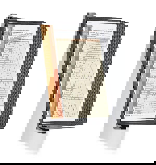 Durable SHERPA WALL 10 Display Panel Document Holder | 10 Panels | A4 Black