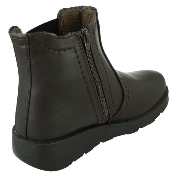 Spot On Ladies Spot On Extra Wide Ankle Boots F4474