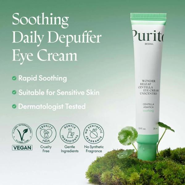 Purito Skincare Wonder Releaf Centella Eye Cream Unscented 30ml - Additional 2