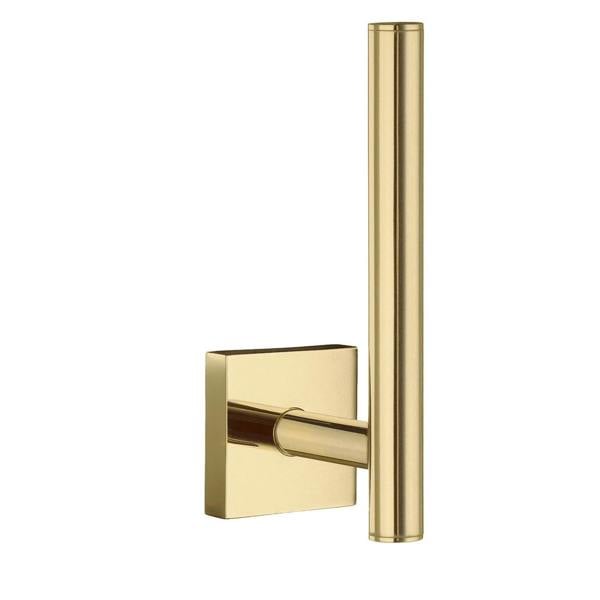 Polished brass spare toilet roll holder