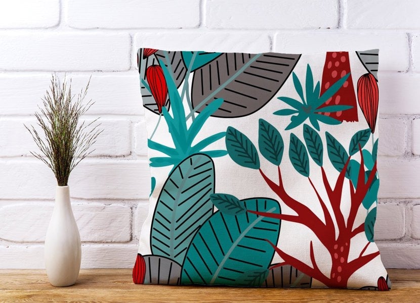 Warren Reed Jungle Exotic Summer Tropical Leaves Cushions