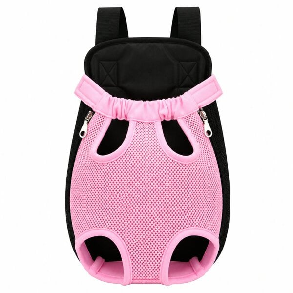 ATEK Large Pet Carrier Backpack Legs Out Dog Cat Puppy Travel Bag Pink