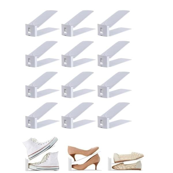 HYGRAD BUILT TO SURVIVE 12x Shoe Slots Organizer Wardrobe Stacker Space Saver Rack Holder Adjustable UK