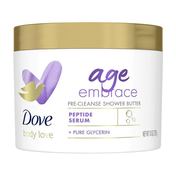Dove Body Love Age Embrace Pre-Cleanse Shower Butter with Peptide Serum, 3x283ml
