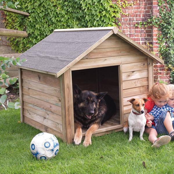 Cerland Willow Wooden Dog Kennel Medium 4 x 4 Outdoor Pet House Kennel