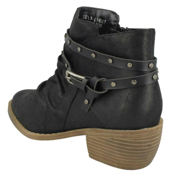 Down to Earth Ladies Down To Earth Rouched Ankle Boots F50948