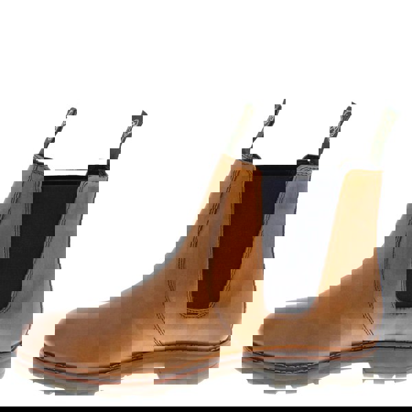 Frank James Brigstock Brogue Leather Pull On Mens Brogue Chelsea Dealer Boots