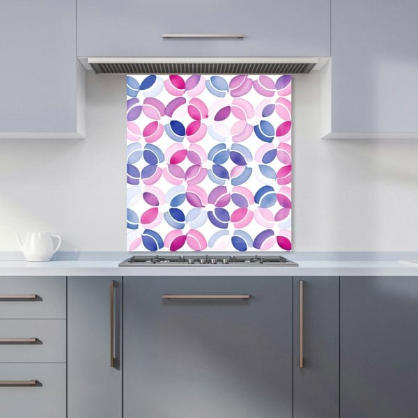 Warren Reed - Designer Interlocking Pink Blue Shape Kitchen Splashback