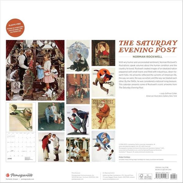 Norman Rockwell, The Saturday Evening Post Calendar 2027, Wall Calendars, Month To View, Art, Gift